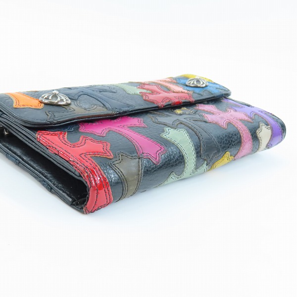 実際に弊社で買取させて頂いたCHROME HEARTS/クロムハーツ WAVE/ウェーブ ウォレット マルチ クロスセメタリーパッチの画像 2枚目