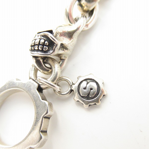 実際に弊社で買取させて頂いた【ギャラ付】STARLINGEAR/スターリンギア ラージプレーン リンクｗ/タイニースカル ブレスレットの画像 2枚目