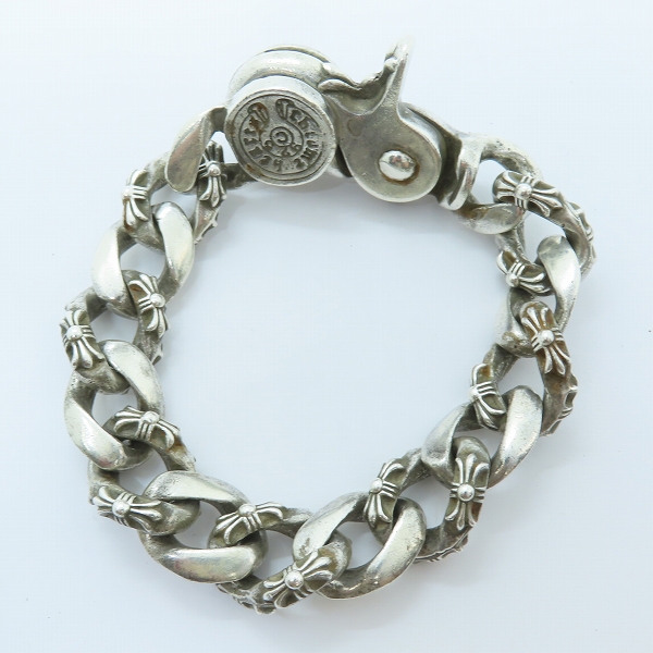 実際に弊社で買取させて頂いた【オールド刻印】CHROME HEARTS/クロムハーツ ファンシーチェーンクリップ ブレスレットの画像 2枚目
