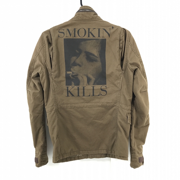実際に弊社で買取させて頂いたHYSTERIC GLAMOUR/ヒステリックグラマー M-65 フィールドジャケット SMOKIN KILLS 4AB-1261/Sの画像 1枚目