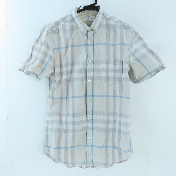 実際に弊社で買取させて頂いたBURBERRY BRIT/バーバリーブリット チェック柄半袖シャツ S