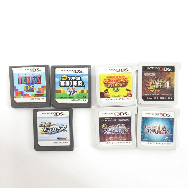 実際に弊社で買取させて頂いた【おまとめ】ニンテンドーDS/3DS ソフト テトリスDS/ドンキーコング リターンズ3D/モンスターハンター4 他