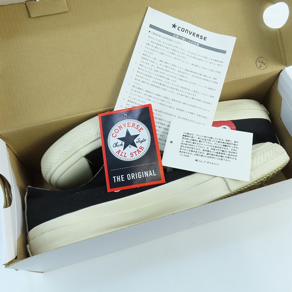 実際に弊社で買取させて頂いたPLAY COMME des GARCONS×CONVERSE/プレイ コムデギャルソン×コンバース オールスター ブラック/1CK712/28.0の画像 8枚目
