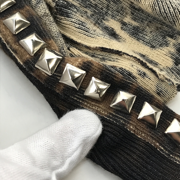 実際に弊社で買取させて頂いたHYSTERIC GLAMOUR/ヒステリックグラマー レオパード スタッズ カーディガン 0223ND12/Sの画像 5枚目