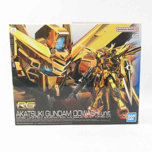 実際に弊社で買取させて頂いた【未組立】バンダイスピリッツ 機動戦士ガンダムSEED DESTINY RG 1/144 アカツキガンダム オオワシ装備/ガンプラ