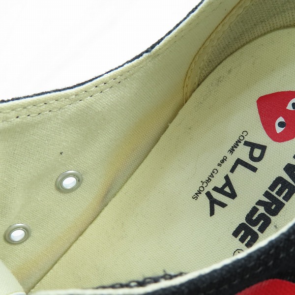 実際に弊社で買取させて頂いたPLAY COMME des GARCONS×CONVERSE/プレイ コムデギャルソン×コンバース オールスター ブラック/1CK712/28.0の画像 6枚目