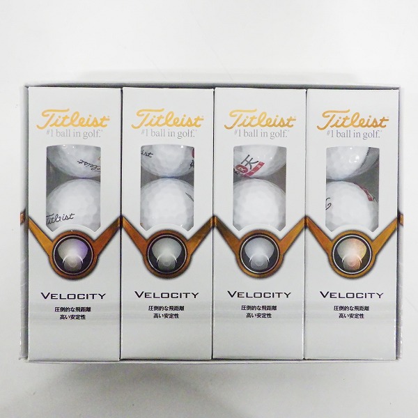 実際に弊社で買取させて頂いた【未使用/オウンネーム】Titleist/タイトリスト VELOCITY/ベロシティ ゴルフボール ホワイト 1ダース