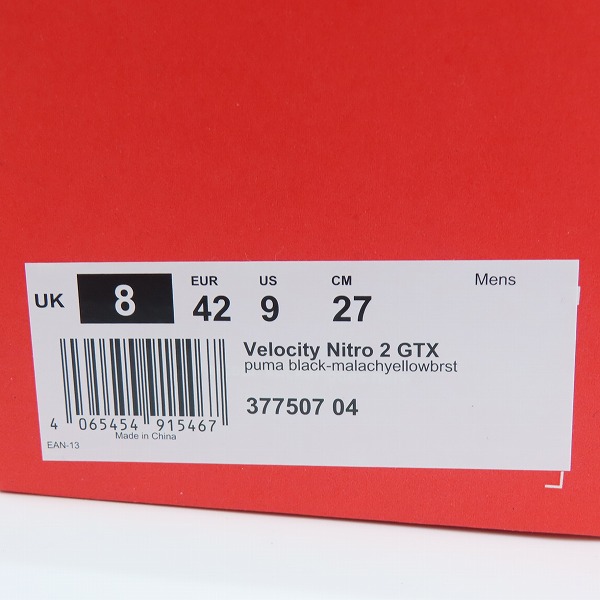 実際に弊社で買取させて頂いた【未使用】PUMA/プーマ Velocity Nitto 2 GTX  ランニングシューズ 377507-04/27の画像 7枚目