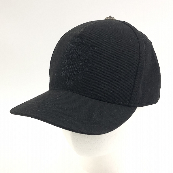実際に弊社で買取させて頂いた【JPタグ】CHROME HEARTS/クロムハーツ ダガー ブラック刺繍 キャップ/帽子