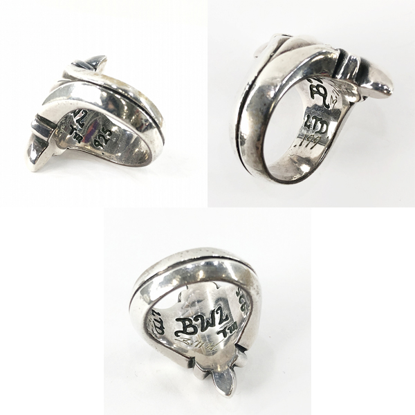 実際に弊社で買取させて頂いた【ギャラ付き】Bill Wall Leather/BWL/ビルウォールレザー ニュー クロス リング/21-21.5号の画像 6枚目