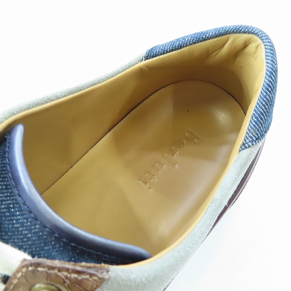 実際に弊社で買取させて頂いたBERLUTI/ベルルッティ カリグラフィ ローカットスニーカー/7.5の画像 4枚目