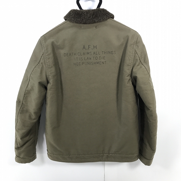 実際に弊社で買取させて頂いたCOOTIE/クーティー A.F.H ウール アルパカ N-1 デッキ ジャケット/Mの画像 1枚目