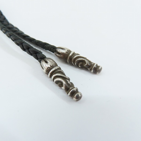 実際に弊社で買取させて頂いたCHROME HEARTS/クロムハーツ ダブルCHプラス クロス チャーム ネックレス w/レザーブレードの画像 5枚目