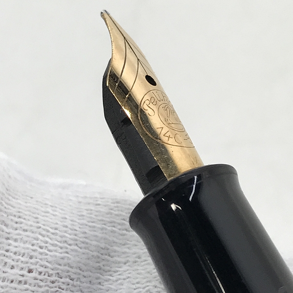 実際に弊社で買取させて頂いたPELIKAN/ペリカン グリーンストライプ  万年筆 ペン先14C-585の画像 4枚目