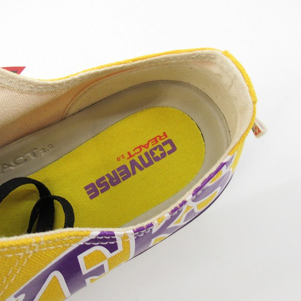 実際に弊社で買取させて頂いた【未使用】CONVERSE/コンバース ALL STAR NBA OX LAL オールスター レイカーズ 1SD539 28.0の画像 4枚目