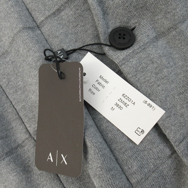実際に弊社で買取させて頂いた【未使用】ARMANI EXCHANGE/アルマーニエクスチェンジ ニットジャケット/Mの画像 7枚目