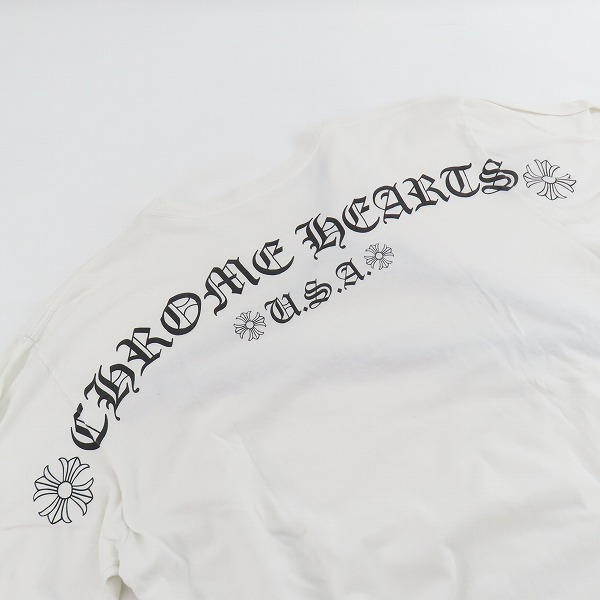 実際に弊社で買取させて頂いたCHROME HEARTS/クロムハーツ バック アーチロゴ 胸ポケット 長袖 Tシャツ/Lの画像 4枚目