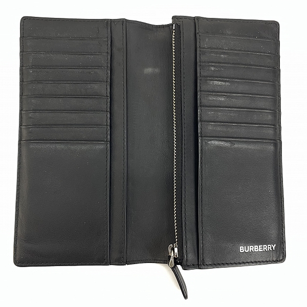 実際に弊社で買取させて頂いたBURBERRY/バーバリー CAVENDISH 二つ折り 長財布 ブラックの画像 3枚目