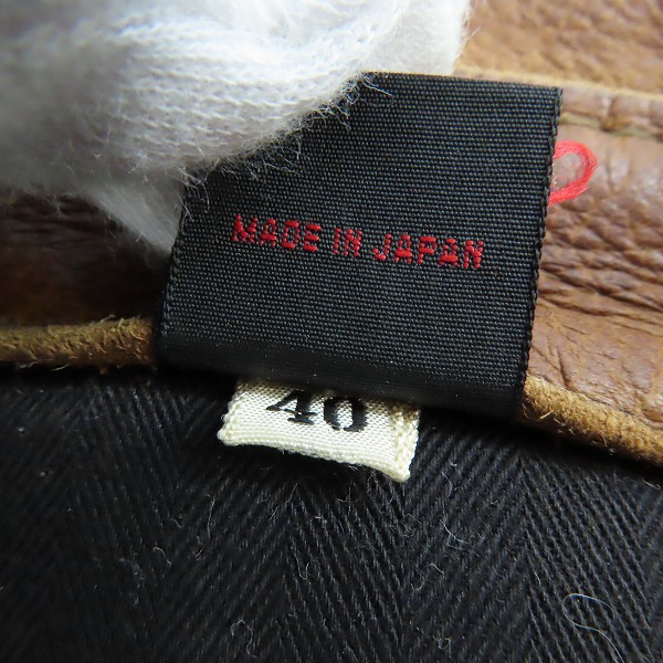 実際に弊社で買取させて頂いたTHE FLAT HEAD/ザ フラットヘッド レザージャケット/ライダース 鹿革 スナップボタン/40の画像 3枚目