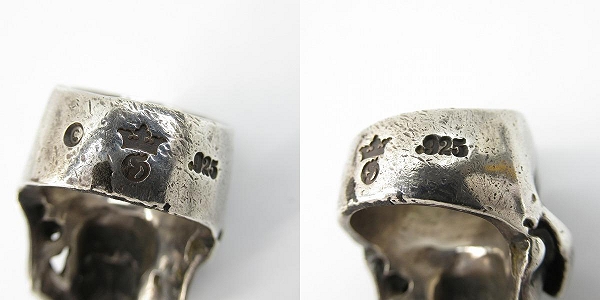 実際に弊社で買取させて頂いた【証明書】GABORATORY/ガボラトリー/ガボール ラージスカルリング w/ジョー 2マルティスクロススタンプ 17-19号 の画像 6枚目