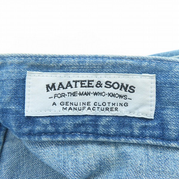 メンズ MAATEE&SONS MT3103-0222 美品 デニム サイズ3