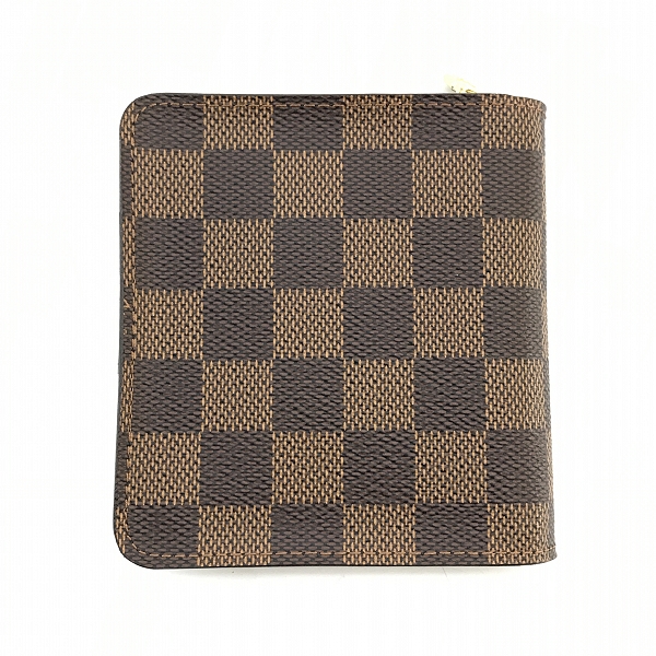 LOUIS VUITTON/ルイヴィトン ダミエ エベヌ コンパクトジップ 二つ折り